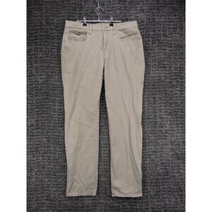 Lucky Brand Pants Mens 34x31 (Tag 34x32) Beige 121 Slim Straight Chino Stretch